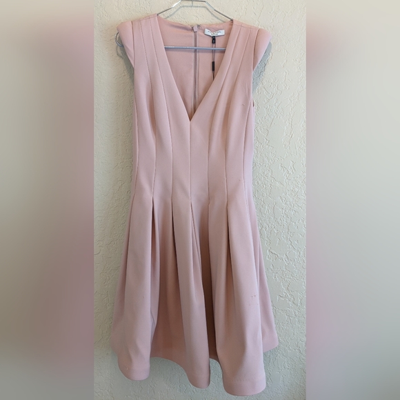 Halston Heritage Pink Pleated Dress - Picture 3 of 9